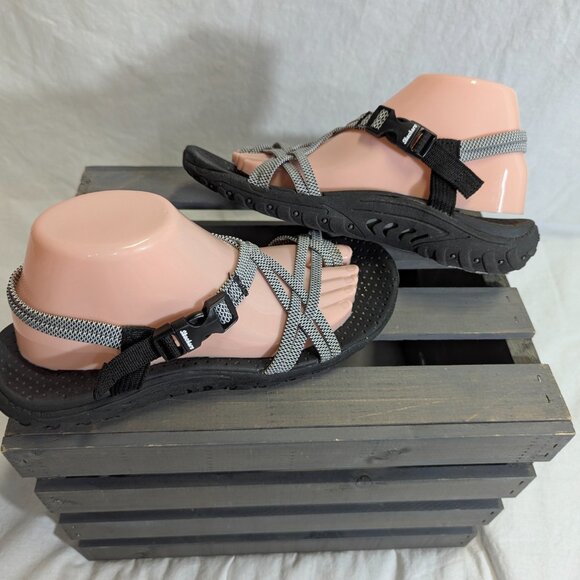 Skechers Outdoor Lifestyle Size 9 Black and White Sandals - Picture 5 of 14